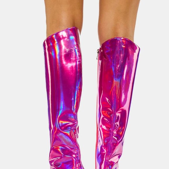 AZALEA WANG " NOT YOUR AVERAGE PINK " Stiletto Boots ( BRAND NEW!! ) - Picture 3 of 6